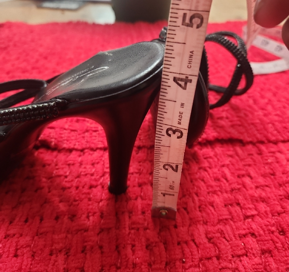 Comtesa rhinestones Elegant Black Mules with Moderate Heel 6M - Picture 11 of 12